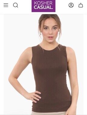 4/$15 🌻 Kosher Casual Size S Sleeveless Layering Tank Top Shoulder Coverage